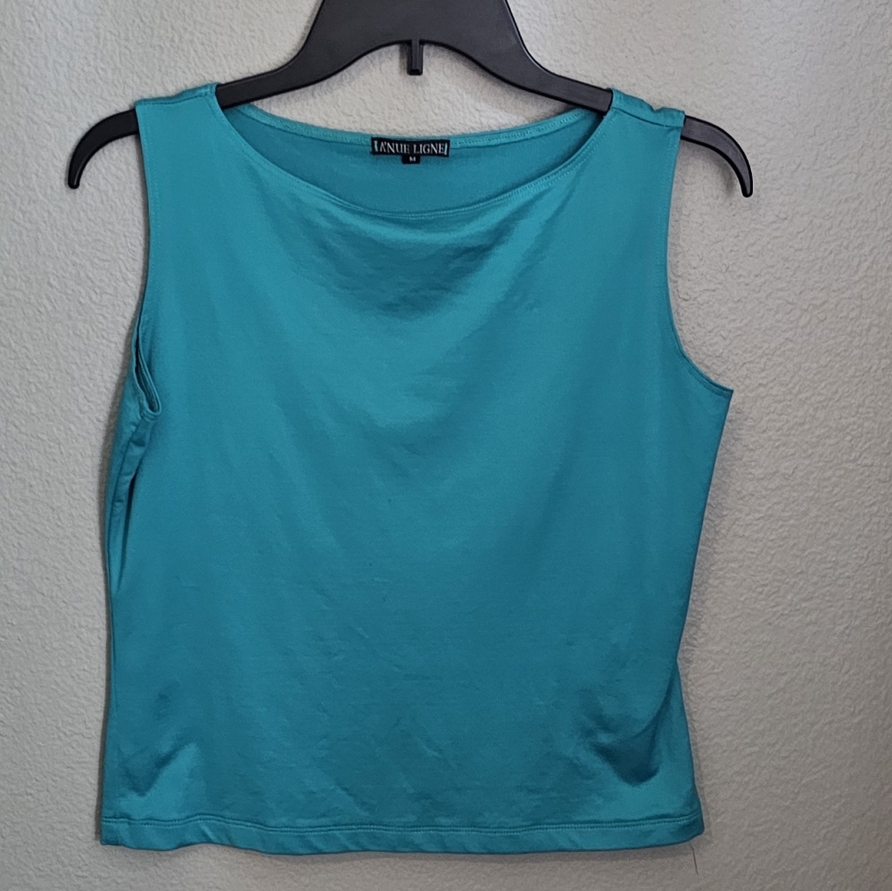 A'nue Ligne Teal Tank Top